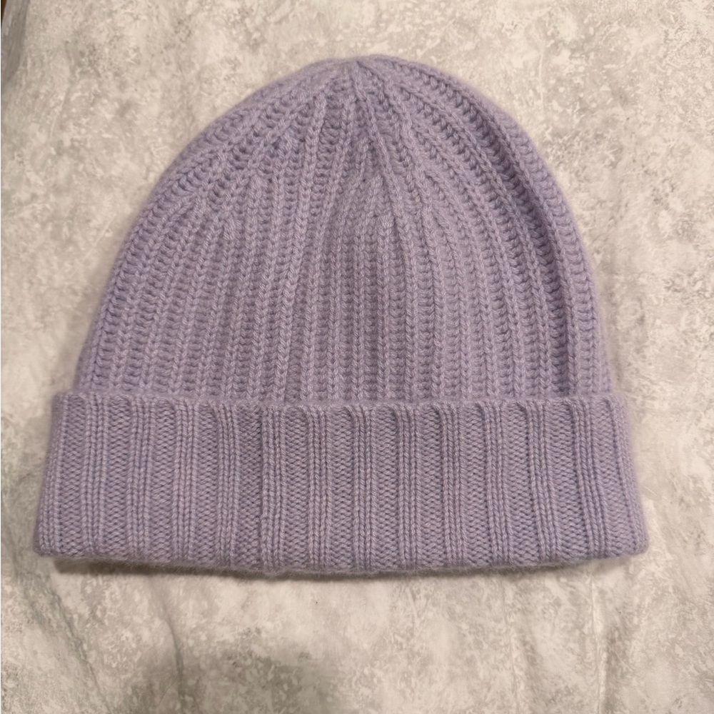 Aqua Cashmere Lilac Beanie